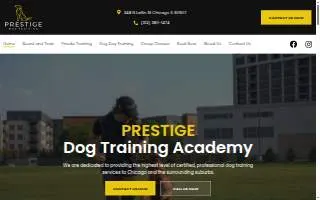 Prestige Dog Training of Chicago Heights website