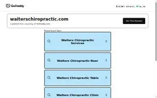 Waiters Chiropractic website