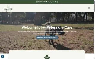 Ivy Veterinary Care website