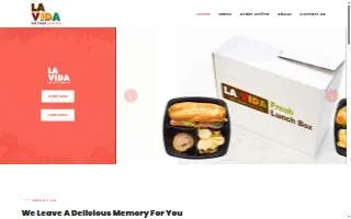 La Vida Catering website