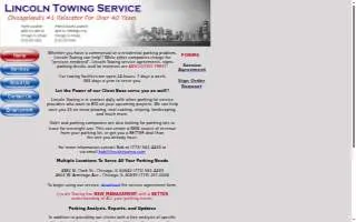 Lincoln Towing Service website