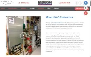 MIRON Heating & Cooling, Inc website