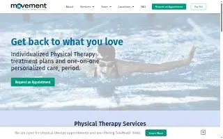Movement Physical Therapy of Chicago website