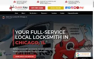 Quick Key Locksmith & Security Lombard website