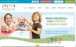 Sunny Kids Land Early Learning Center website