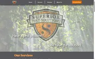 Superior Pest Solutions website