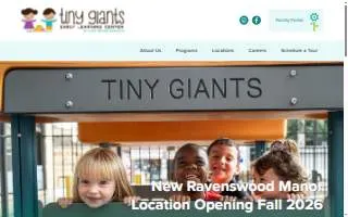 Tiny Giants Early Learning Center website