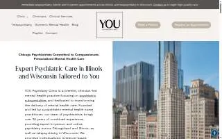 YOU Psychiatry Clinic website