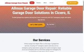 Allmax Garage Door Repair website