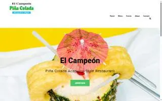 El Campeón Piña Colada website