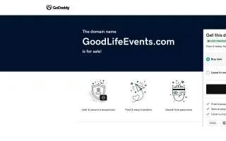 Good life events & more website