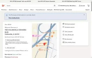Walgreens Pharmacy of Collinsville website