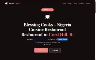Blessing Cooks - Nigeria Cuisine website