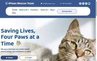 4Paws Home Care website
