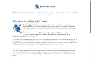 Abiding Spirit Center website