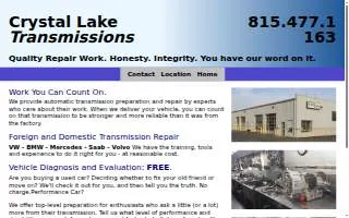 Crystal Lake Transmissions website