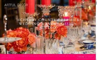 Events By Artful Decor website