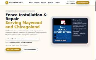 GoldHammer Fence LLC of Crystal Lake website