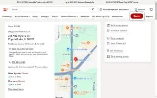 Walgreens Pharmacy of Crystal Lake website