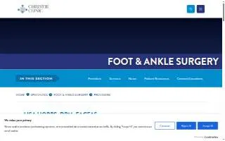Christie Clinic at The Riverfront - Foot & Ankle Surgery website