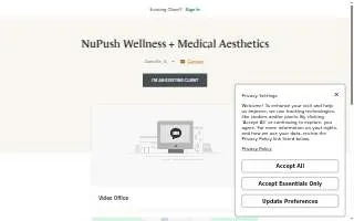 NuPush Wellness + Medical Aesthetics website