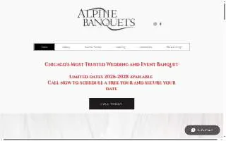 Alpine Banquets website