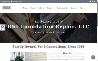 B & F Foundation Repair LLC of Darien website