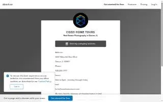 Cozzi Home Tours website