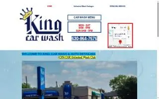 King Car Wash & Car Detailing website