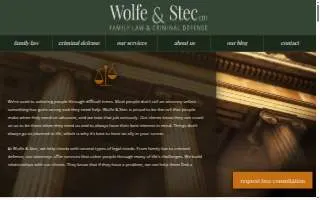 Wolfe & Stec, Ltd.: Family and Defense Lawyers of Darien website