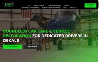 Apex Auto Restoration of De Kalb website