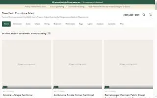 Deerfield Furniture Mart website