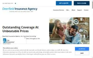 Deerfield Insurance Agency website