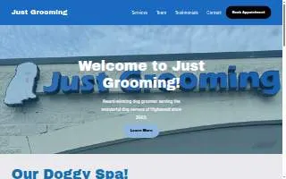 Just Grooming website