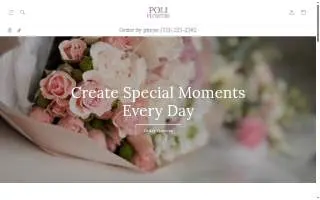 Poli Flowers, LLC website