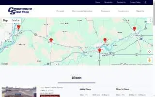 Community State Bank of Dixon website