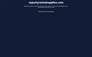 V's Party Rental Supplies of Dolton website