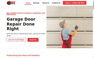 A2Z Garage Door Repair website