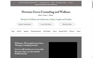 Downers Grove Counseling and Wellness website