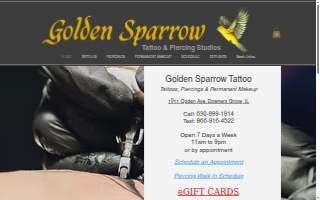 Golden Sparrow Tattoo of Burr Ridge
