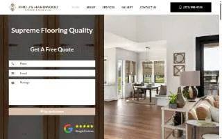 Pro J's Hardwood Flooring & Wood Stairs website