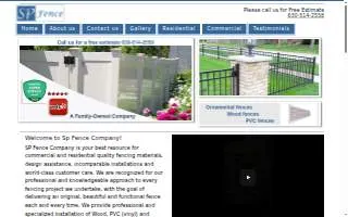 SP Fence Company of Downers Grove website