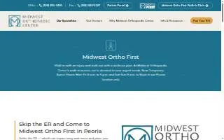 Midwest Ortho First Walk-In Clinic of East Peoria website