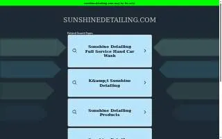 Sunshine Detail of East Peoria website