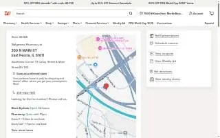 Walgreens of East Peoria website