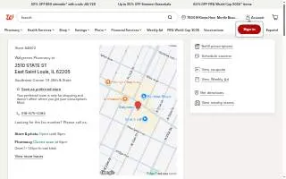 Walgreens Pharmacy of East St. Louis website