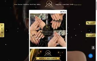 AQ Nail Bar website