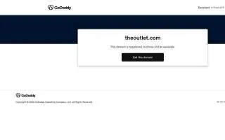 The Outlet website