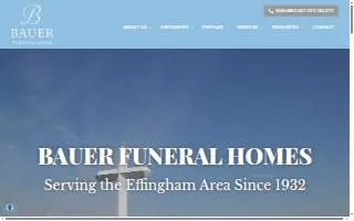 Bauer Funeral Home website