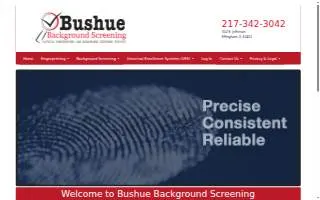 Bushue Background Screening & Fingerprinting website